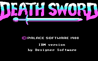 Title screen of Death Sword