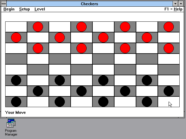 Title screen of Checkers