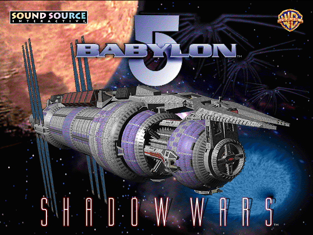 Title screen of Babylon 5: Shadow Wars