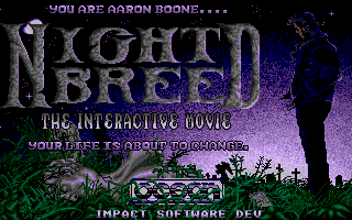 Title screen of Clive Barker's Nightbreed: The Interactive Movie