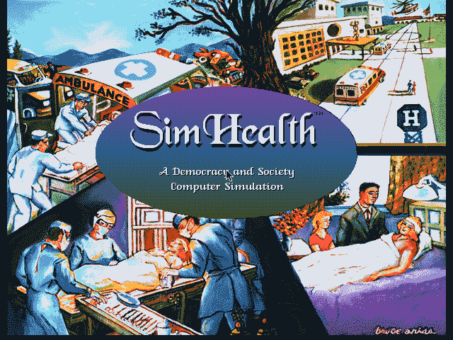 Title screen of SimHealth