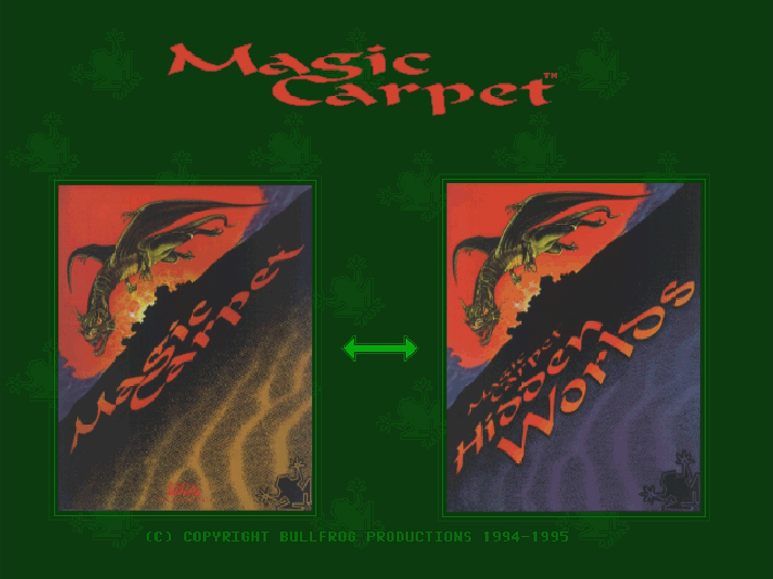 Title screen of Magic Carpet Plus