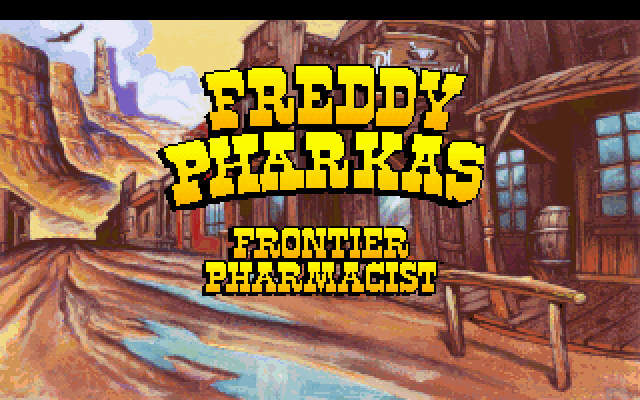 Title screen of Freddy Pharkas: Frontier Pharmacist