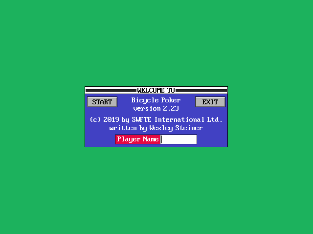 Title screen of Bicycle Holiday