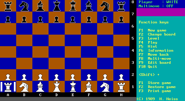 Title screen of PowerChess