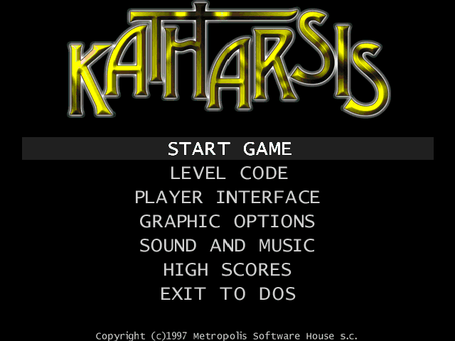 Title screen of Katharsis