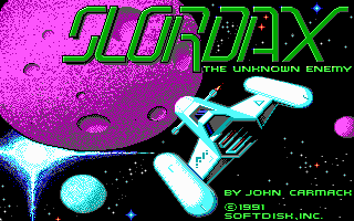 Title screen of Slordax: The Unknown Enemy