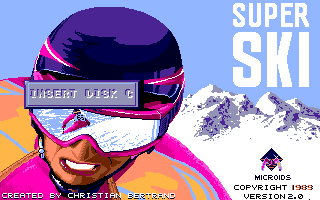 Title screen of SuperSki