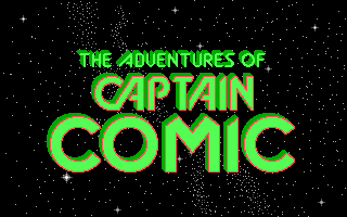 Title screen of The Adventures of Captain Comic