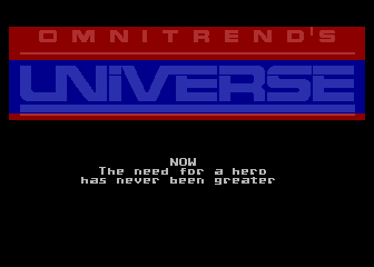Title screen of Universe (1987)