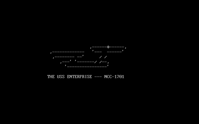 Title screen of Star Trek