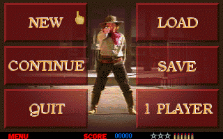 Title screen of The Last Bounty Hunter