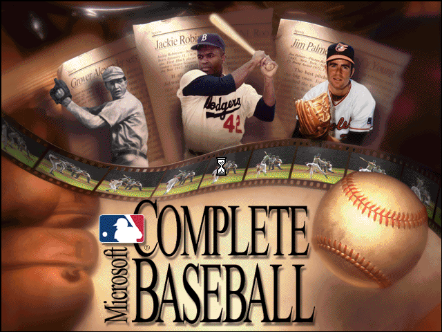 Title screen of Microsoft Complete Baseball: 1995 Edition