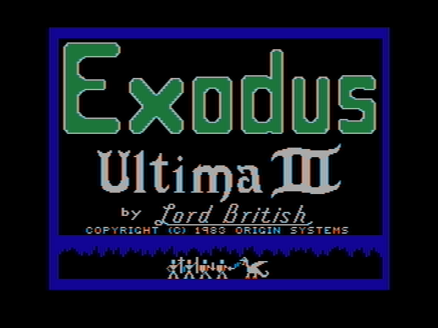 Title screen of Ultima III: Exodus