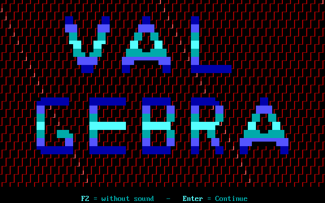 Title screen of Valgebra