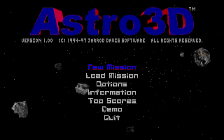 Title screen of Astro3D