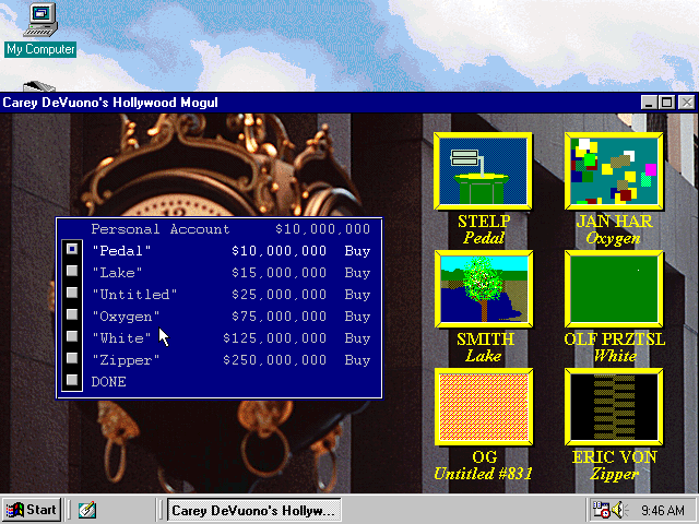 Gameplay of Hollywood Mogul