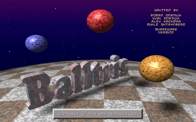 Title screen of Balltris