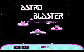 Title screen of Astro Blaster