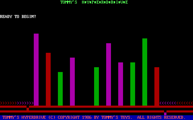Title screen of Tommy's Hyperdrive