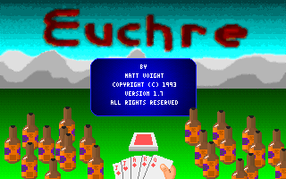 Title screen of Euchre (1993)