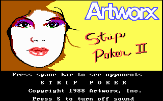 Title screen of Strip Poker II