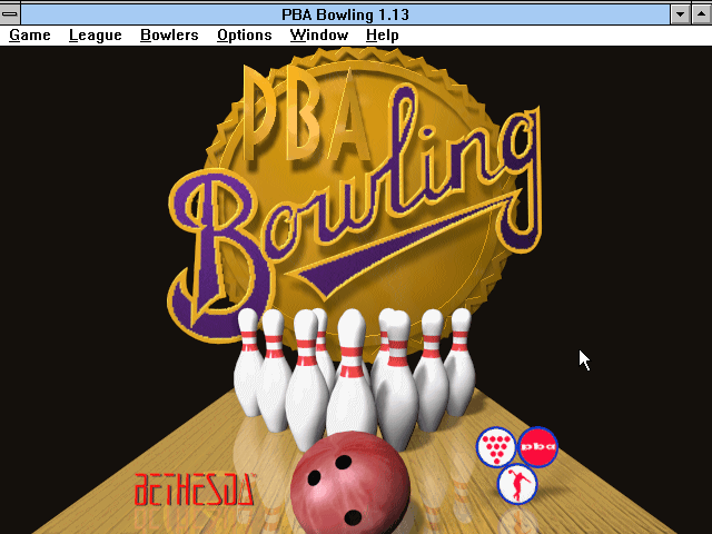 Title screen of PBA Bowling