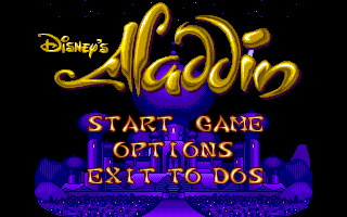 Title screen of Disney's Aladdin