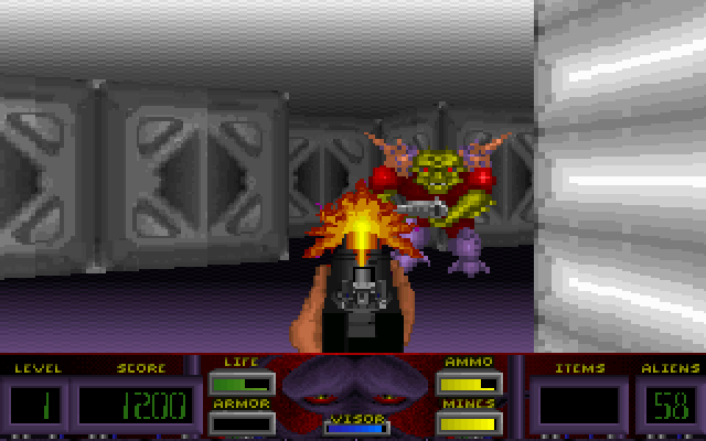 Gameplay of Corridor 7: Alien Invasion