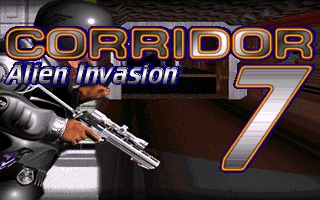 Title screen of Corridor 7: Alien Invasion