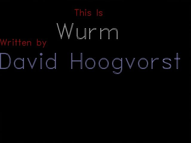 Title screen of Wurm