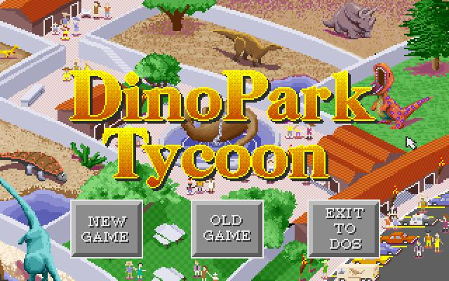 Title screen of DinoPark Tycoon