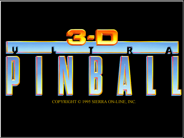 Title screen of 3-D Ultra Pinball