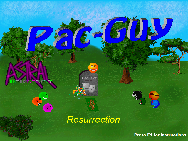 Title screen of Pac Guy Resurrection