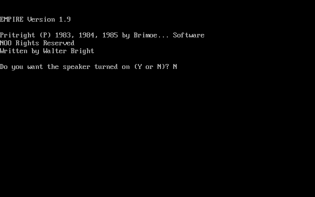 Title screen of Empire