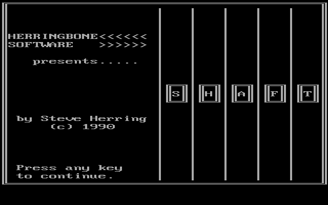 Title screen of Shaft