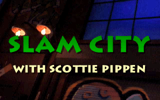 Title screen of Slam City with Scottie Pippen
