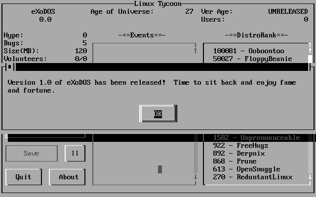 Gameplay of Linux Tycoon