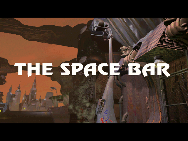 Title screen of The Space Bar
