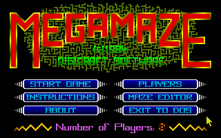 Title screen of MegaMaze