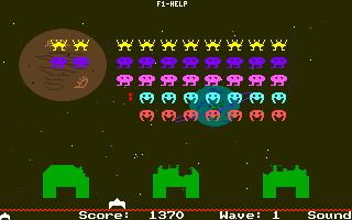 Gameplay of Kurt's Spaced Invaders