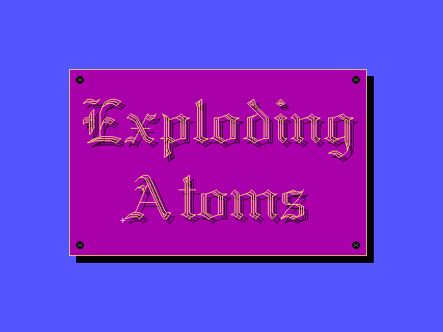 Title screen of Exploding Atoms