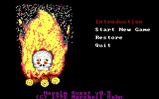 Title screen of Napalm Quest