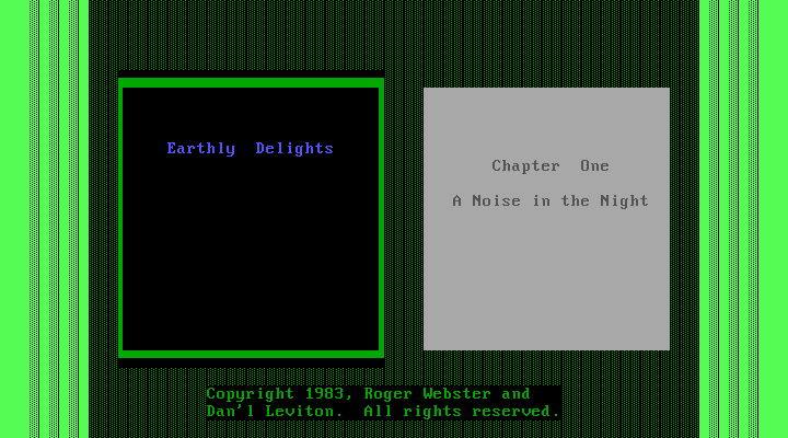 Title screen of Earthly Delights
