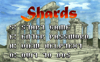 Title screen of Shards