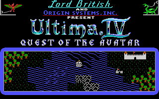 Title screen of Ultima IV: Quest of the Avatar