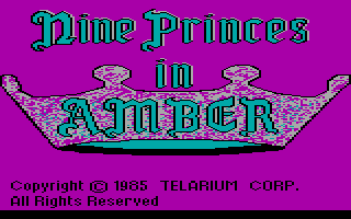 Title screen of Nine Princes in Amber