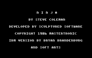 Title screen of Ninja