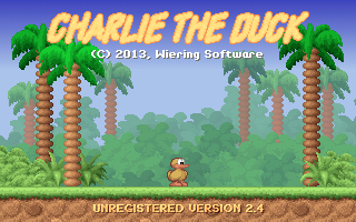 Title screen of Charlie the Duck