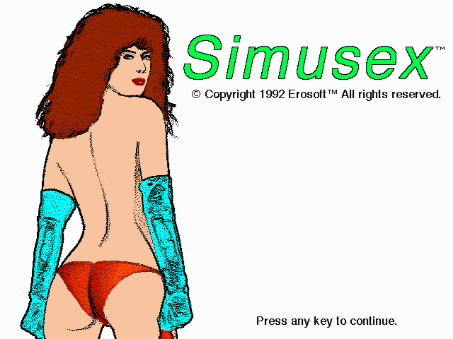 Title screen of SimuSex